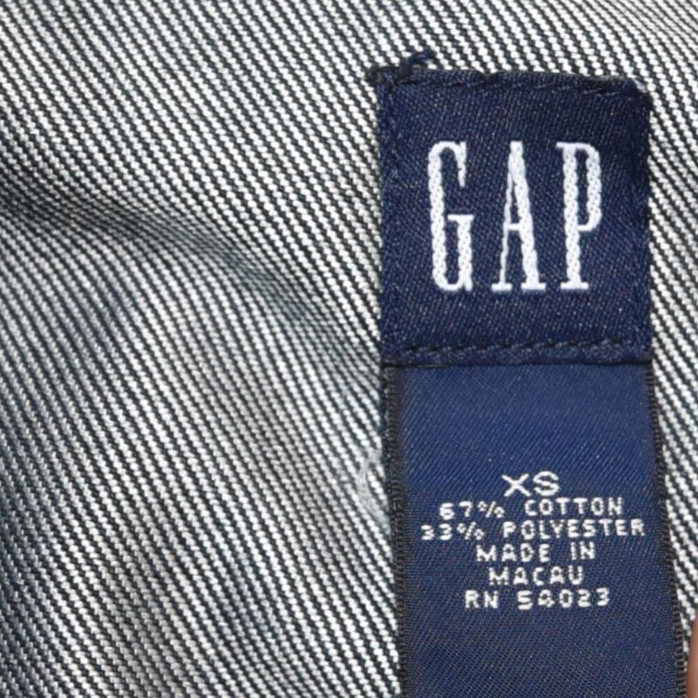GAP XS Dark Wash Denim Jacket Y2K Minimalist - Picture 4 of 4